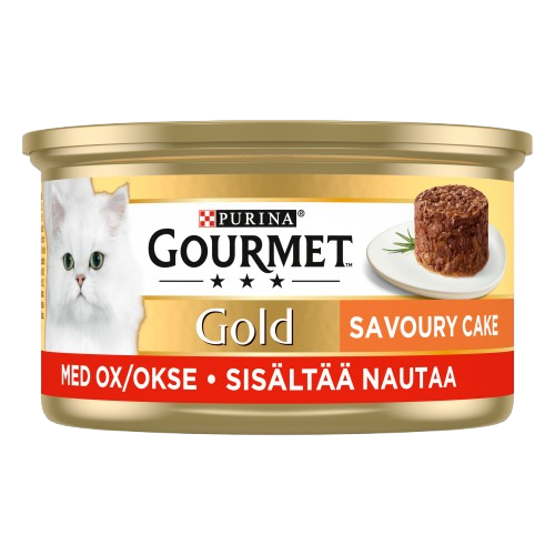 Purina Gourmet Gold - Savoury Cake Oxe x 85 g - Katt - Helse og pels - Kosttilskudd - Våtfôr - Dyrekassen.no