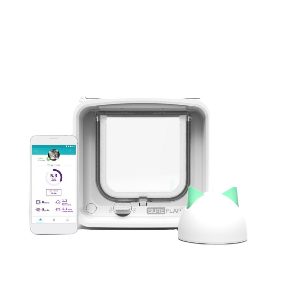 SureFlap - Microchip Cat Flap Connect - katteluke + hub 210x210 mm. - Katt - Helse og pels - Hygiene - Katteluker - Dyrekassen.no