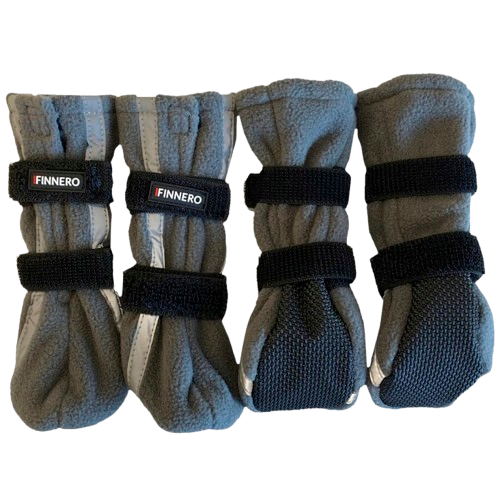 Hundesko Halla med refleks 4-pakning Grå