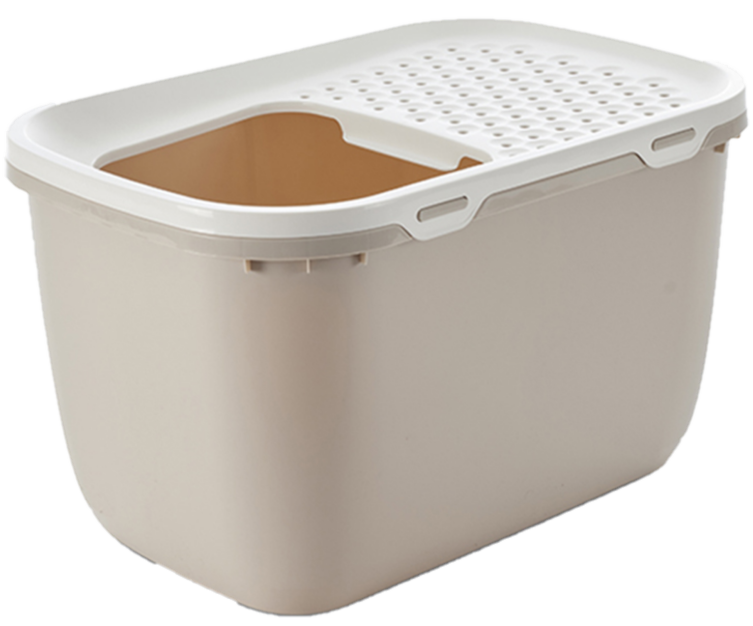 Savic Katteboks Hop i Giant med tak, 74x50x43cm, Beige