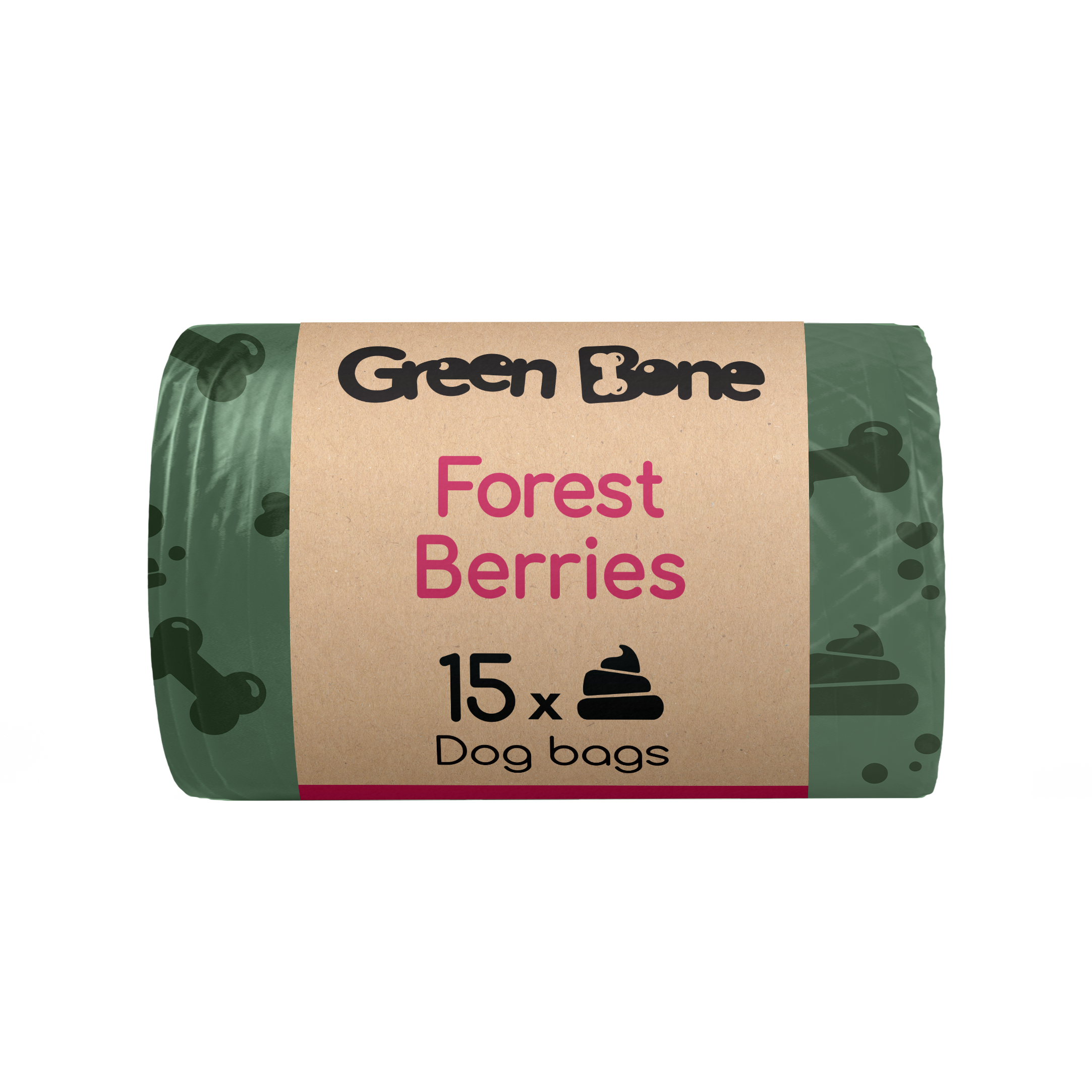 Green Bone Refill Forest Berries 15 biologisk nedbrytbare hundeposer