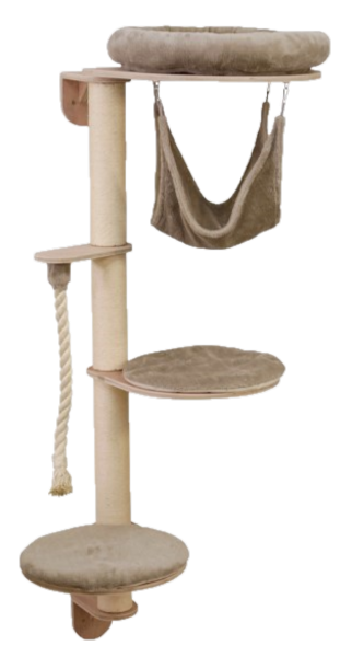 KerblPet - Vegghengt barnehagetre Dolomitt Grappa 204cm Taupe - Katt - Matplassen - Automater - Kloretønner - Dyrekassen.no