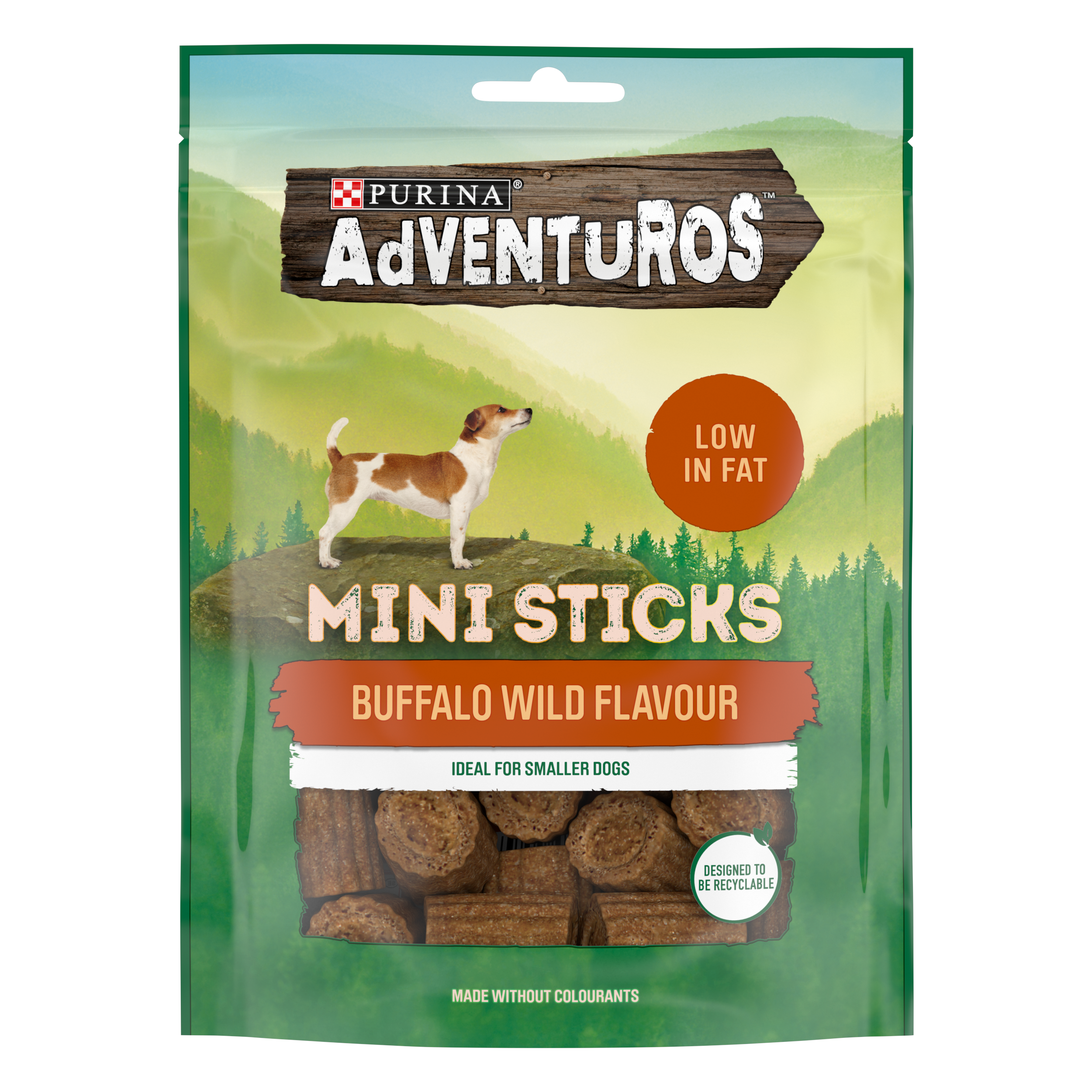 Adventuros Mini Sticks med bøffelsmak 90 g