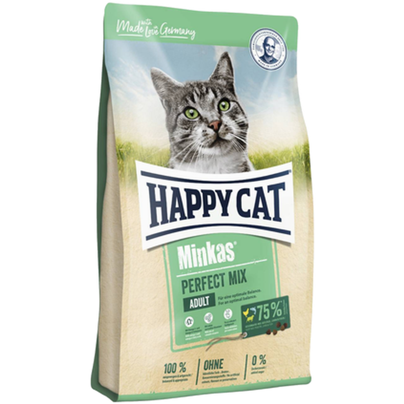 Happy Cat - Minkas Perfect Mix Poultry/Fish/Lamb 10 kg - Katt - Helse og pels - Kosttilskudd - Tørrfôr - Dyrekassen.no