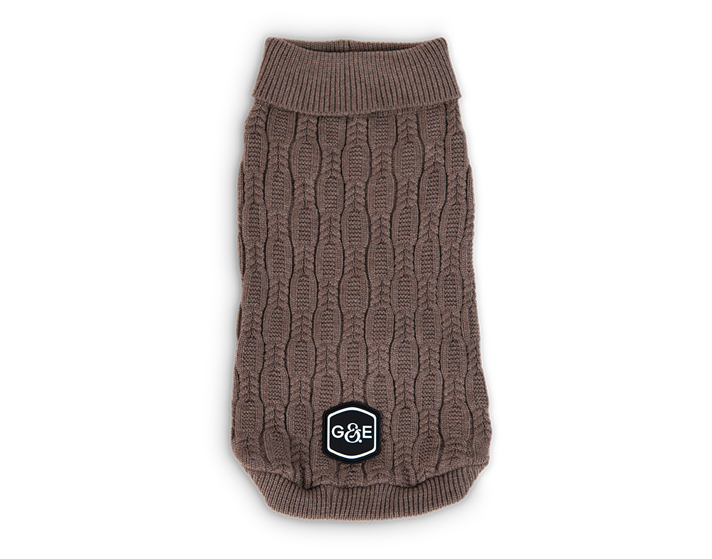 Strikket genser Comfort, 30cm, Brun