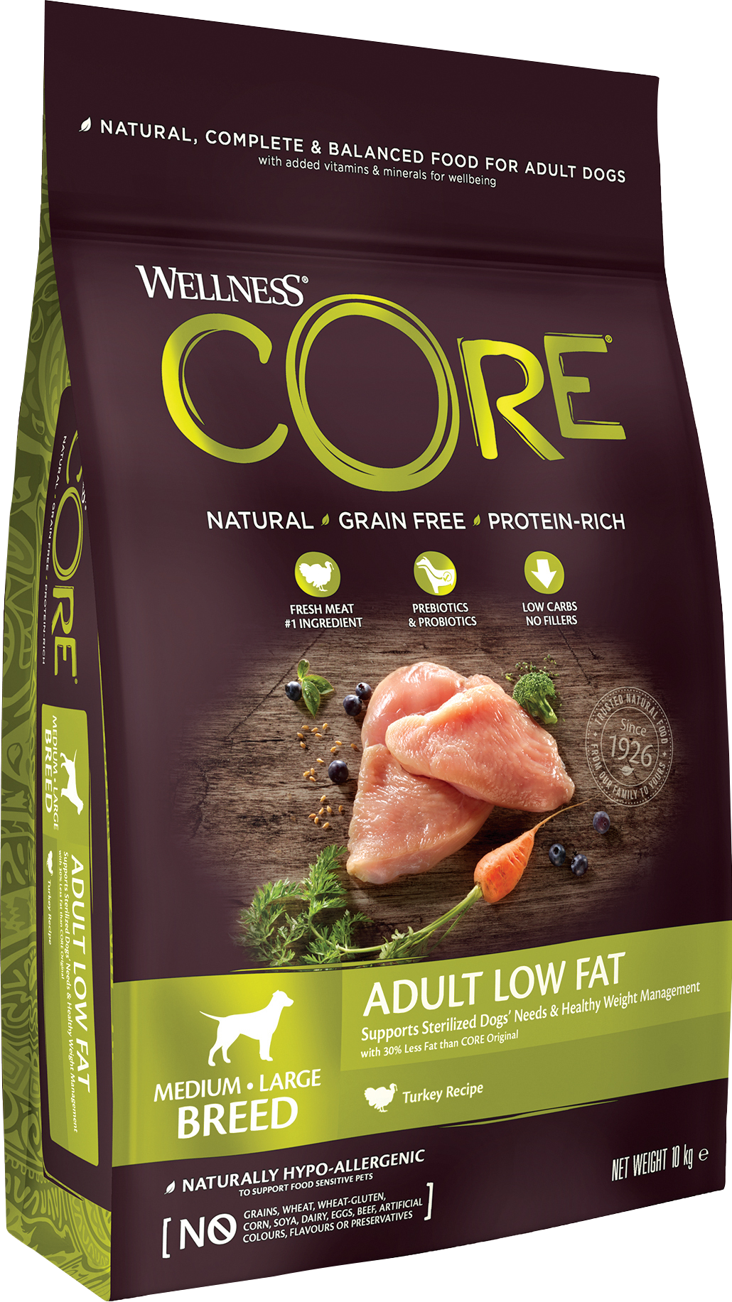 CORE Petfood Dog Adult Low Fat Medium & Large Breed Turkey Dry