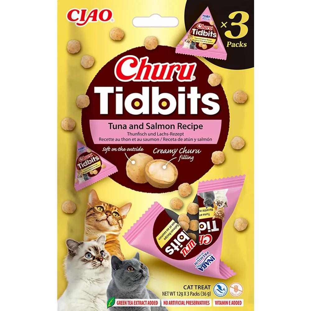 Churu Cat Tidbits Tuna And Salmon 12 g x 3-pack