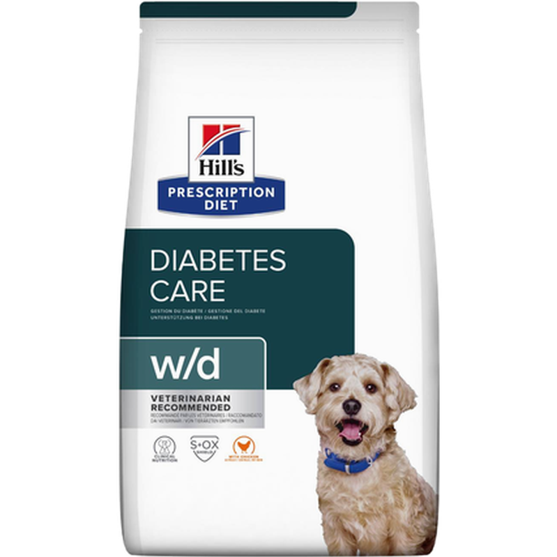 Hill's Prescription Diet Dog - w/d Diabetes Care Chicken - Dry Dog Food 10 kg - Katt - Helse og pels - Kosttilskudd - Veterinærfôr - Dyrekassen.no