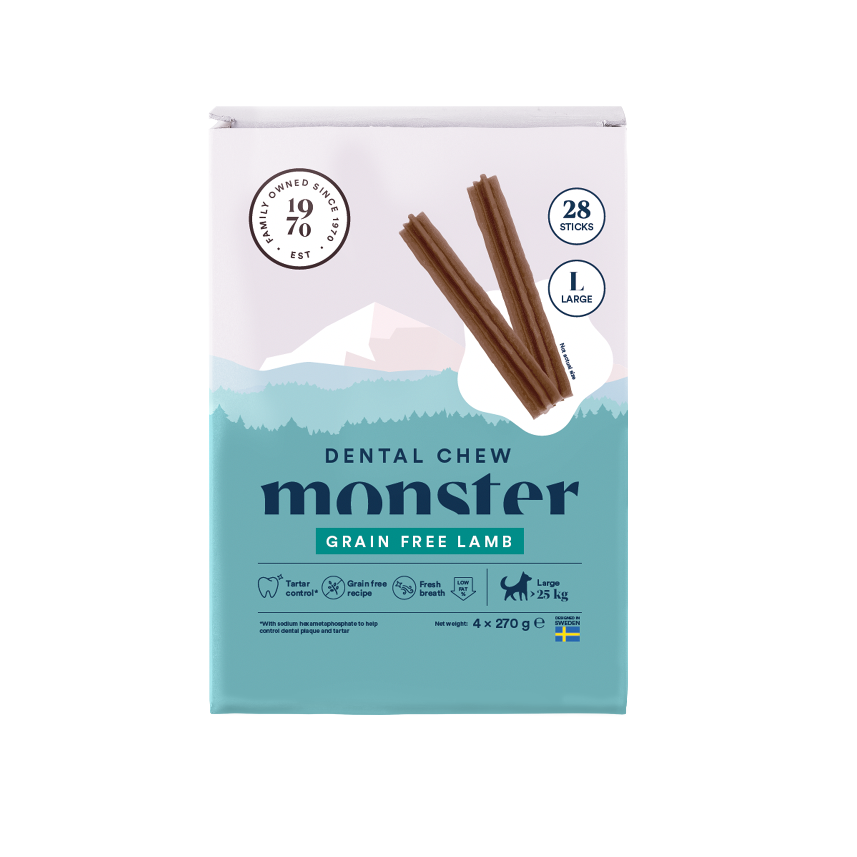 Monster Pet Food Dog Dental Chew Lamb Small Month