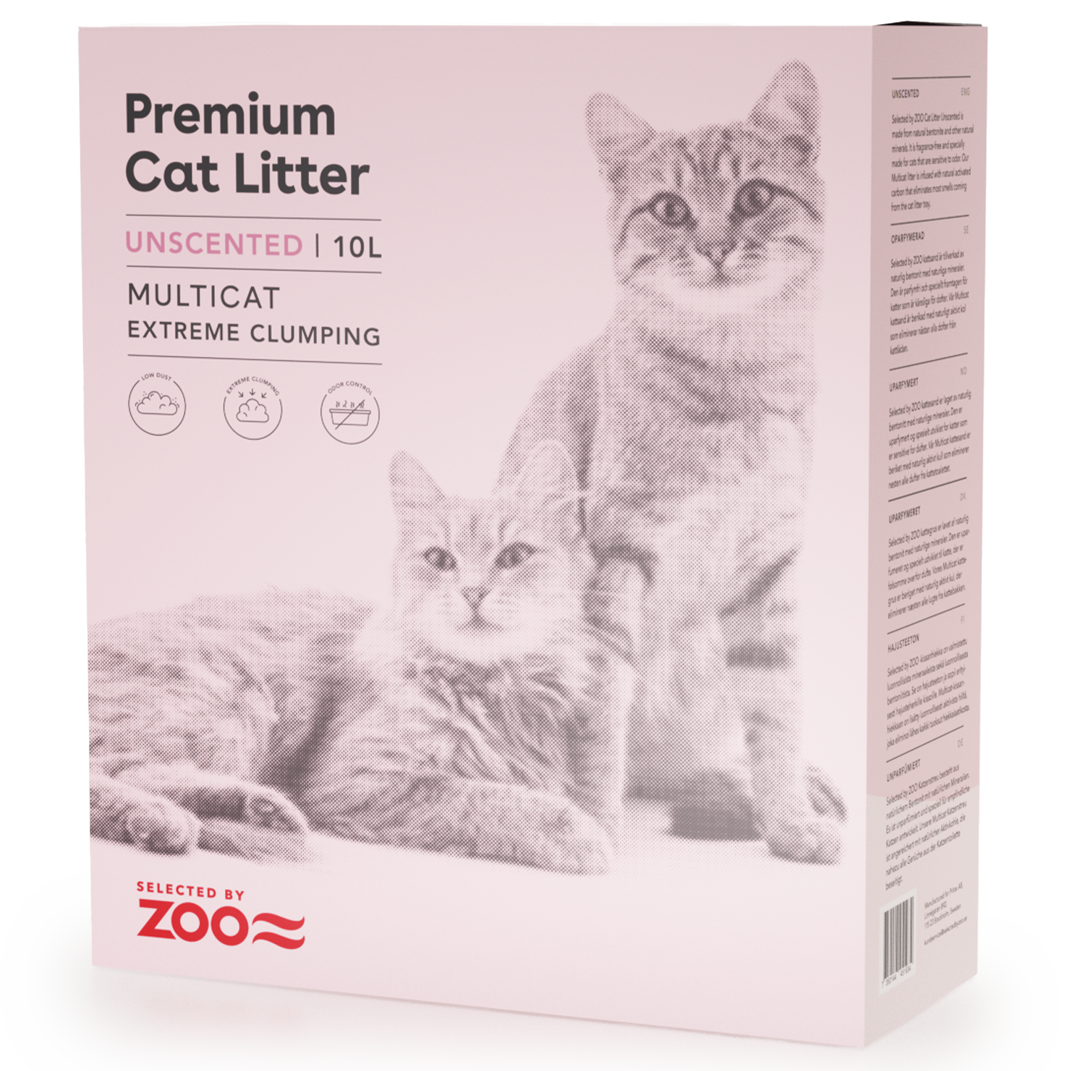 Selected by ZOO - Kattesand uparfymert Multicat 10L - Katt - Helse og pels - Hygiene - Kattesand - Dyrekassen.no