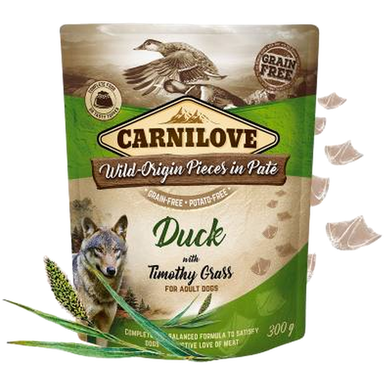 Carnilove Dog Pouch Paté Duck with Timothy Grass