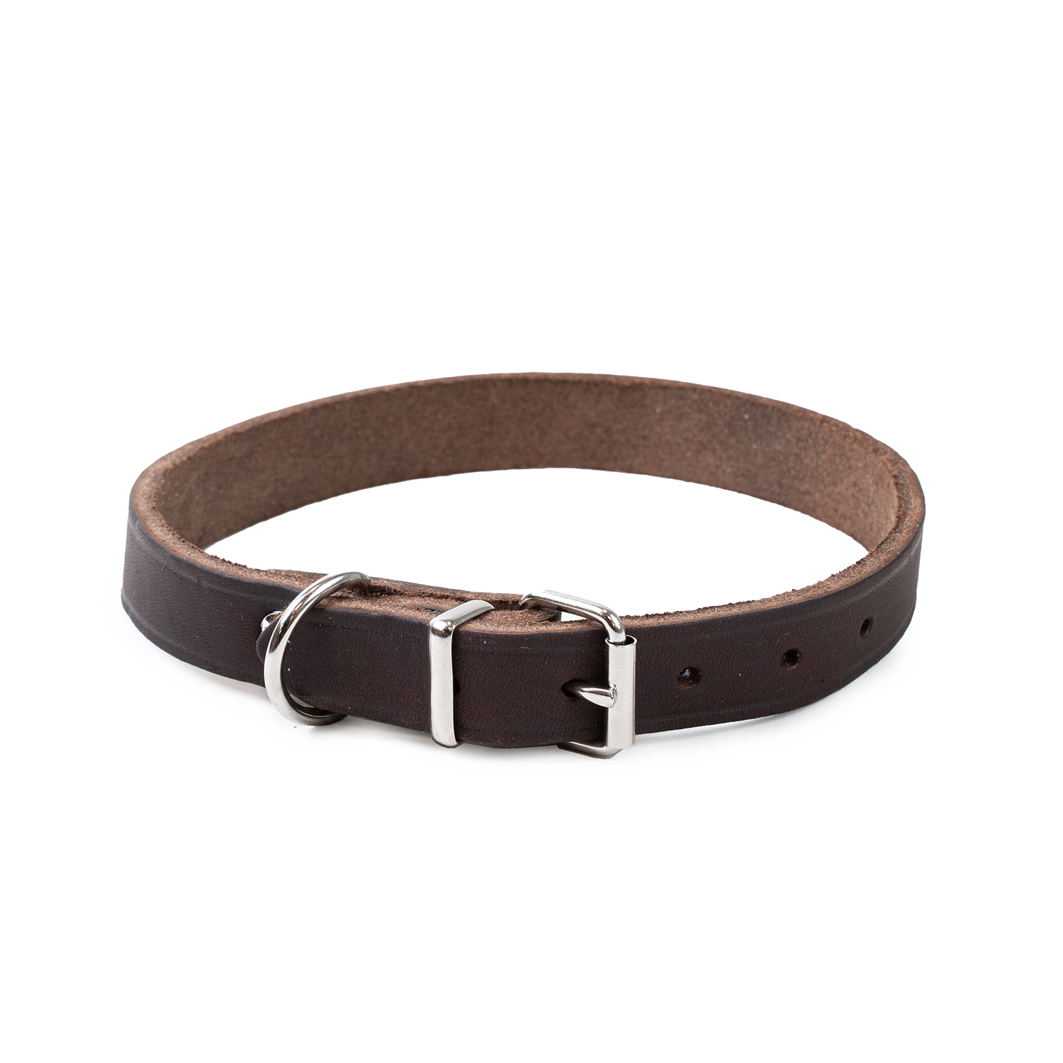 Halskjede i lær Hera justerbar brun 18 mm x 32-39 cm