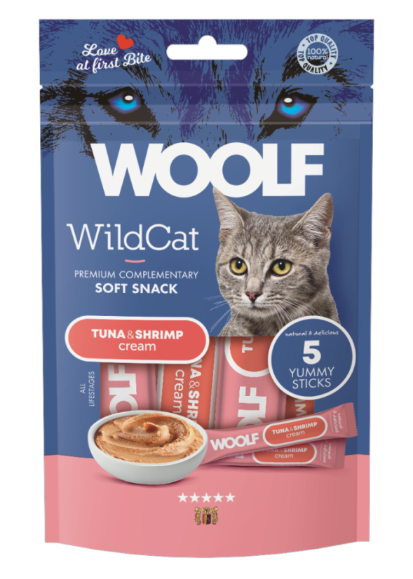 WOOLF Wildcat Cream - Tuna & Shrimp 5-pack