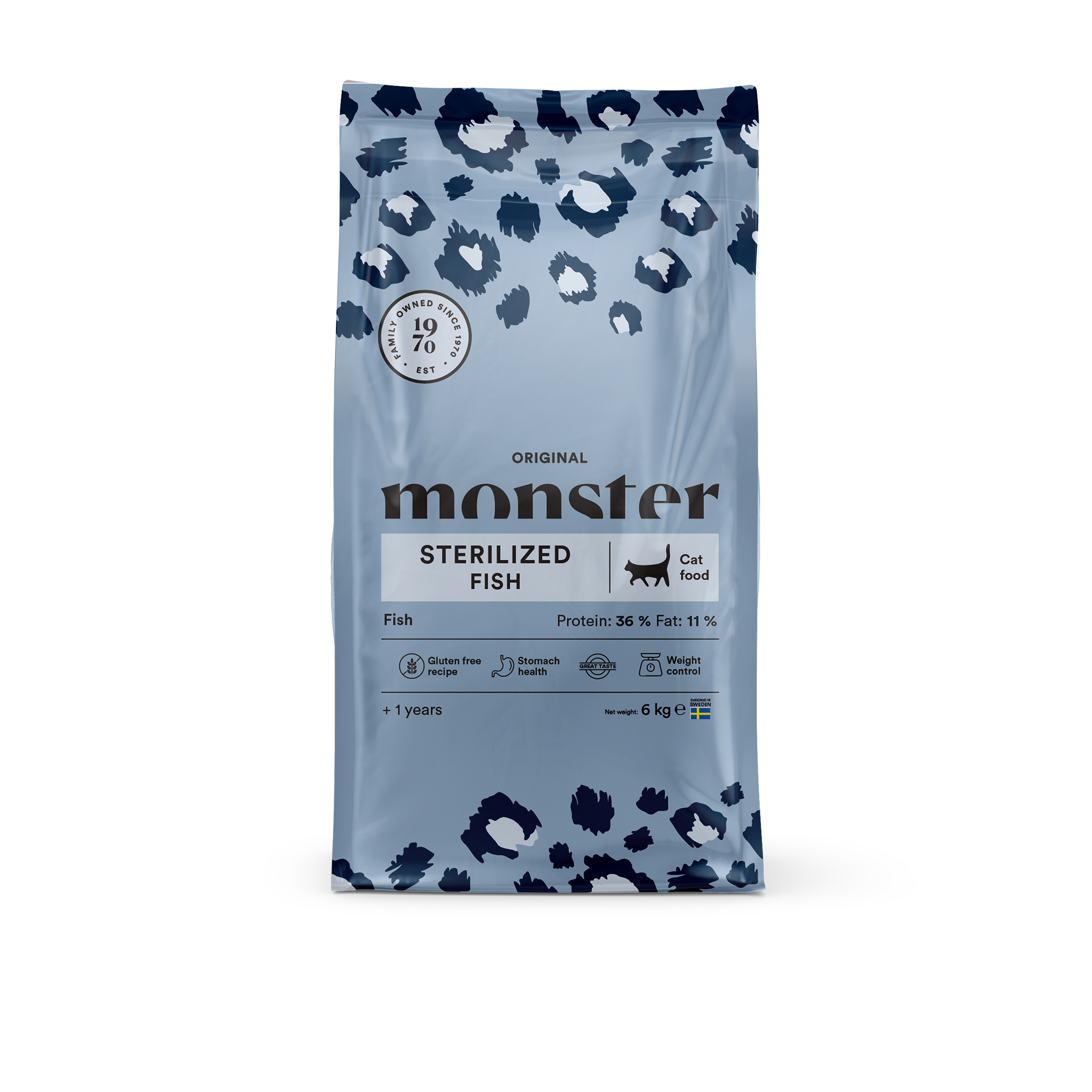 Monster Pet Food Cat Original sterilisert fisk