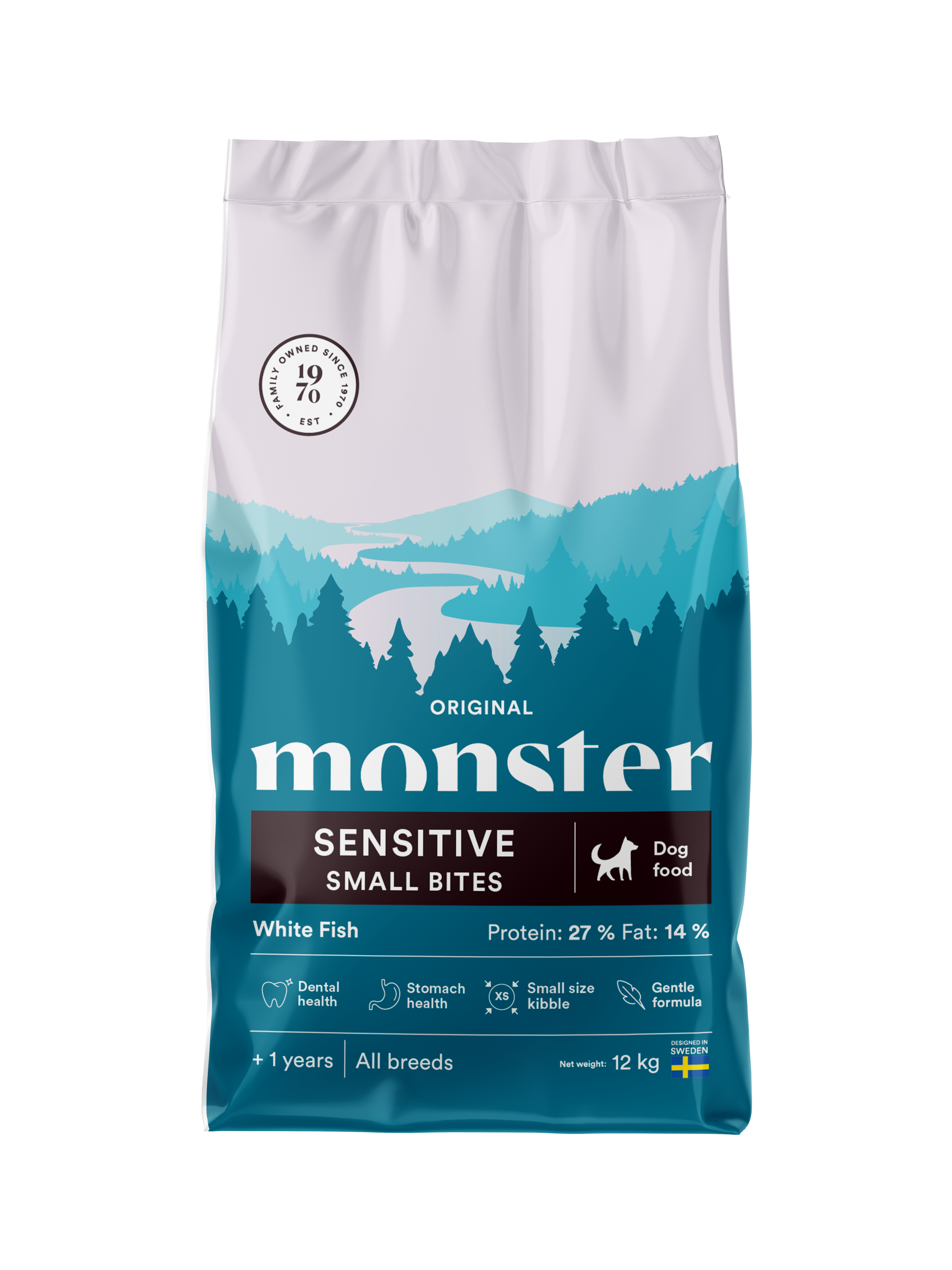 Monster Pet Food Original Sensitive White Fish Små biter