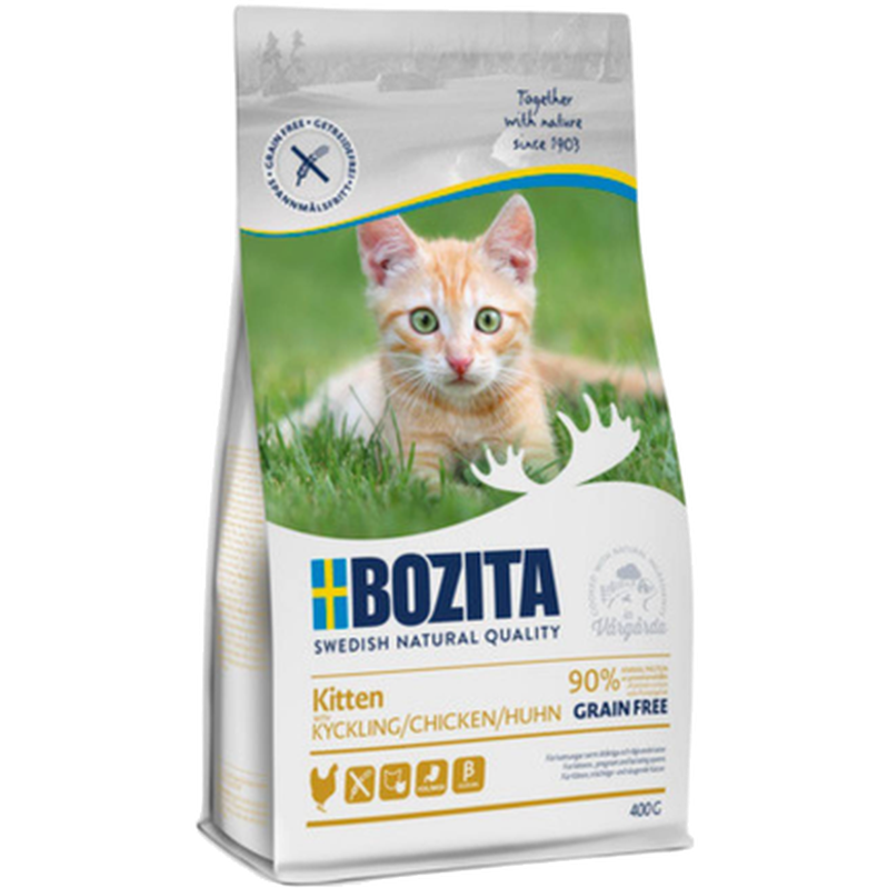 Bozita Katt - Kitten Grain Free Chicken 2 kg - Katt - Helse og pels - Kosttilskudd - Tørrfôr - Dyrekassen.no