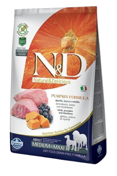 Dog N&D Pumpkin Lamb & Blueberry Adult Medium/Maxi