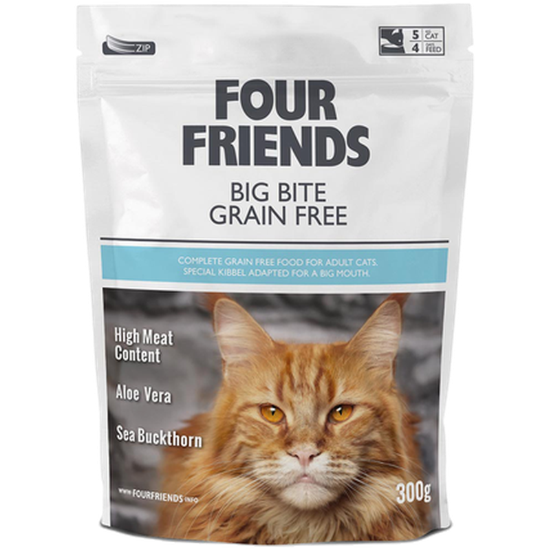 FourFriends - Cat Big Bite Grain Free 6 kg - Katt - Helse og pels - Kosttilskudd - Tørrfôr - Dyrekassen.no