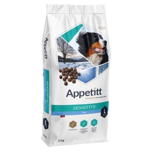 APPETITT - Sensitive Fisk Large 12 kg - Hund - Hundefôr - Dyrekassen.no