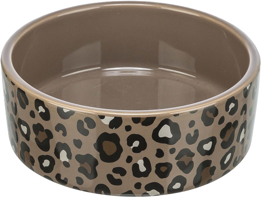 Trixie Kattmatskål Leo keramik, 0,3 l/ø 12 cm, brun