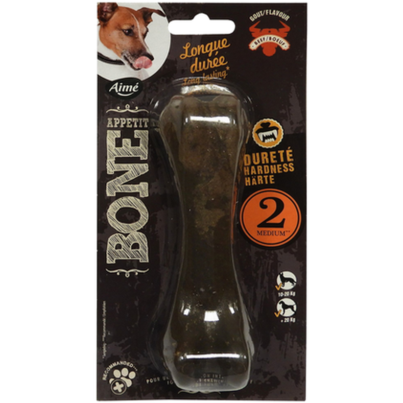 Bone Appetit - Medium-hardt bein av oksekjøtt Nylon 15 cm - Hund - Klær og dekken - Sokker og sko - Tyggeleker - Dyrekassen.no