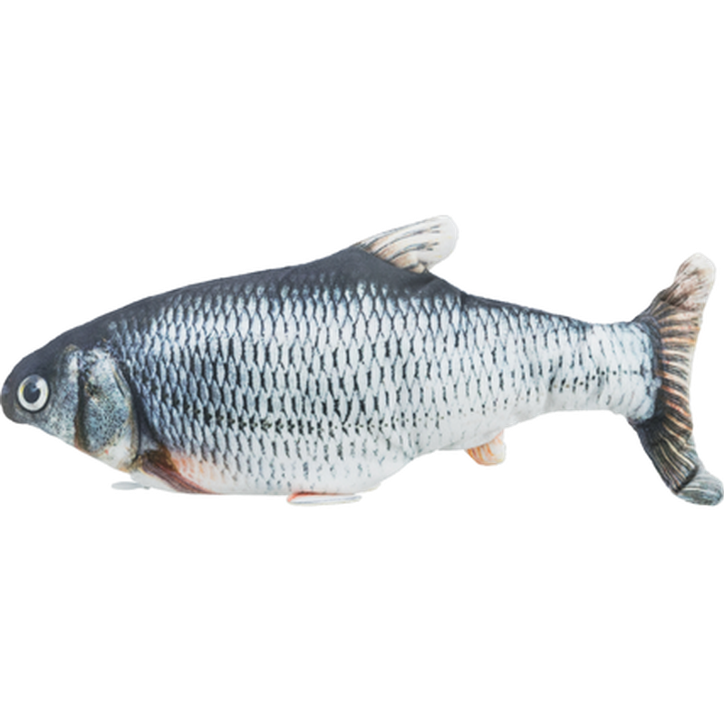 Catnip Wriggle Fish grå 30 cm