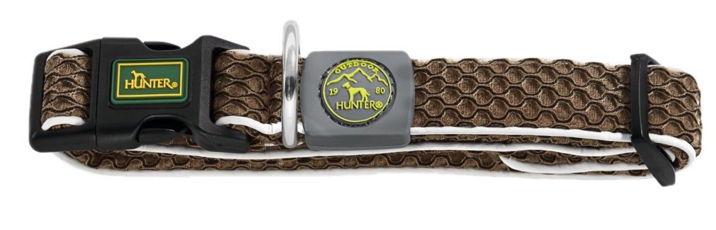Hunter - Hundehalsbånd Hilo Vario Basic Mesh brun M-L 33-50cm - Hund - Hundebur - Hundehalsbånd - Dyrekassen.no