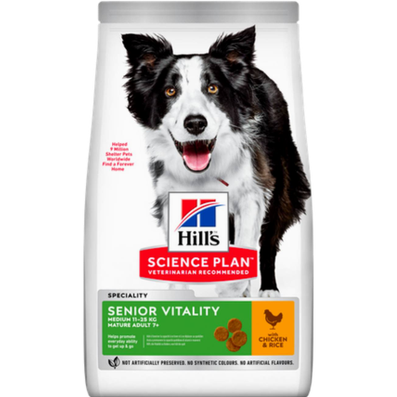 Hills Science Plan - Senior Vitality Medium Mature Adult 7+ 14 kg - Hund - Hundefôr - Dyrekassen.no