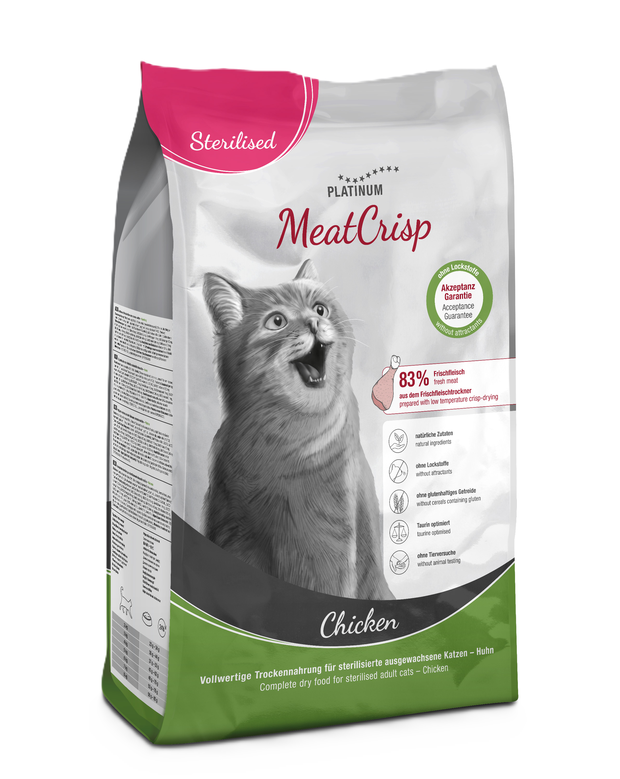 Platinum Cat MeatCrisp Sterilised Chicken 1,5 kg