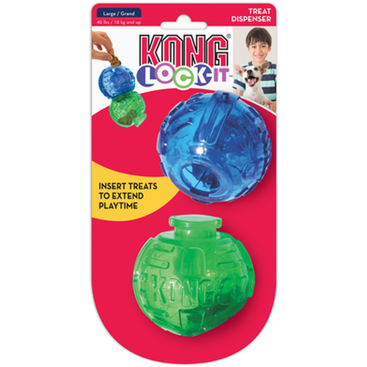 Kong - Lock-It Large 2-pakning 8,2 cm - Hundeleketøy - Hund - Hundeleker - Dyrekassen.no