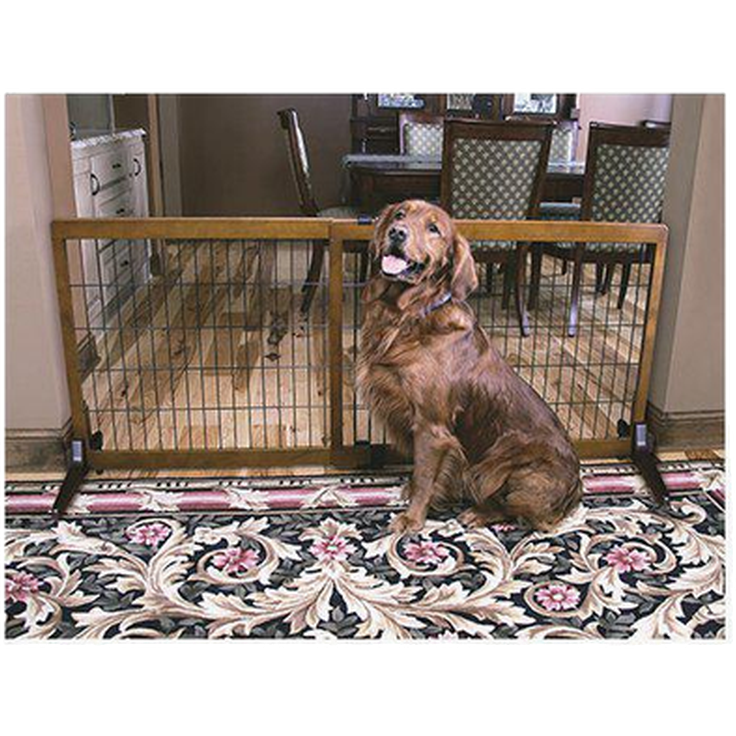 Frittstående grind for kjæledyr Large Extra Wide & Extra Tall Brown 99-152 x 71 cm