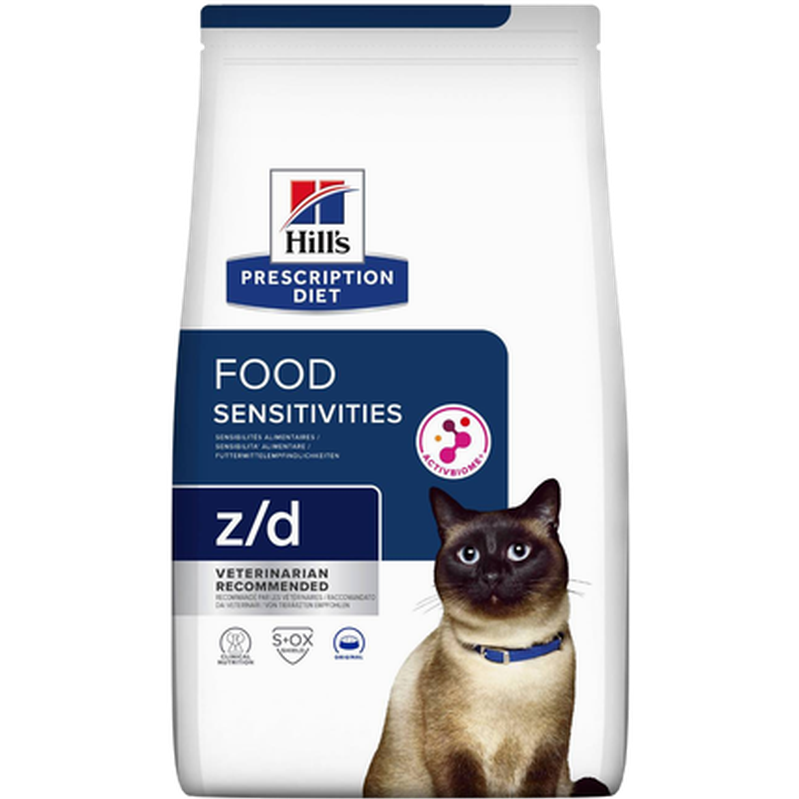 Hill's Prescription Diet Feline - z/d Food Sensitivities Original - Dry Cat Food 1,5 kg - Katt - Helse og pels - Hygiene - Kattemat - Dyrekassen.no