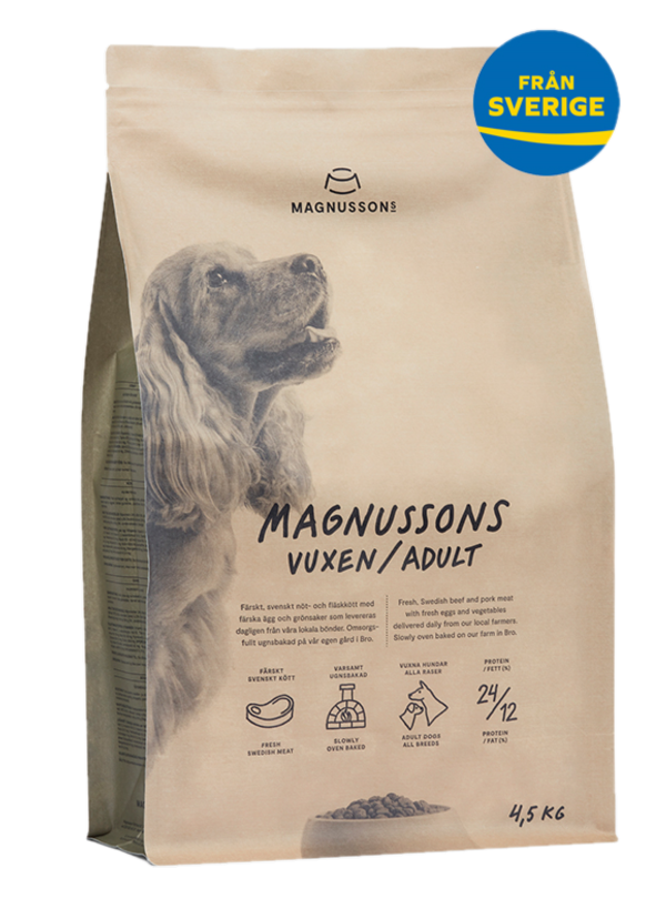 Magnussons - Voksen - 4,5 kg - Hund - Hundefôr - Dyrekassen.no