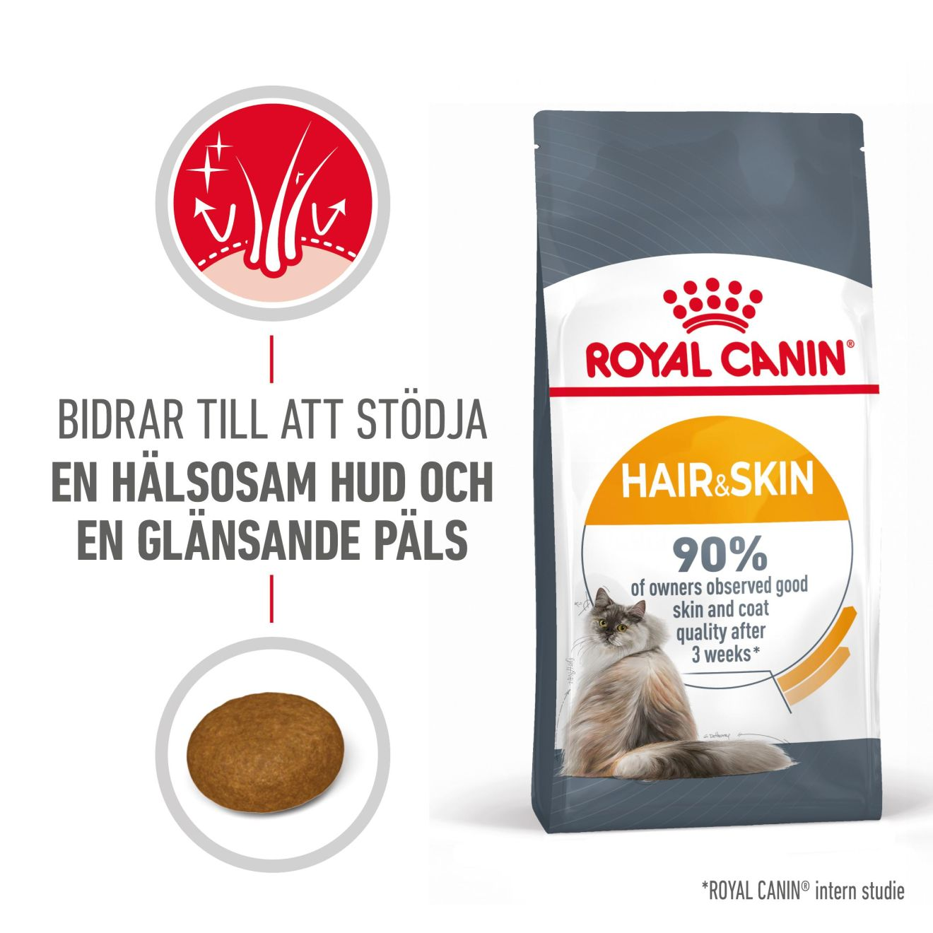 Royal Canin - Feline Hair & Skin Care tørrfôr til katter 2 kg - Katt - Helse og pels - Kosttilskudd - Tørrfôr - Dyrekassen.no