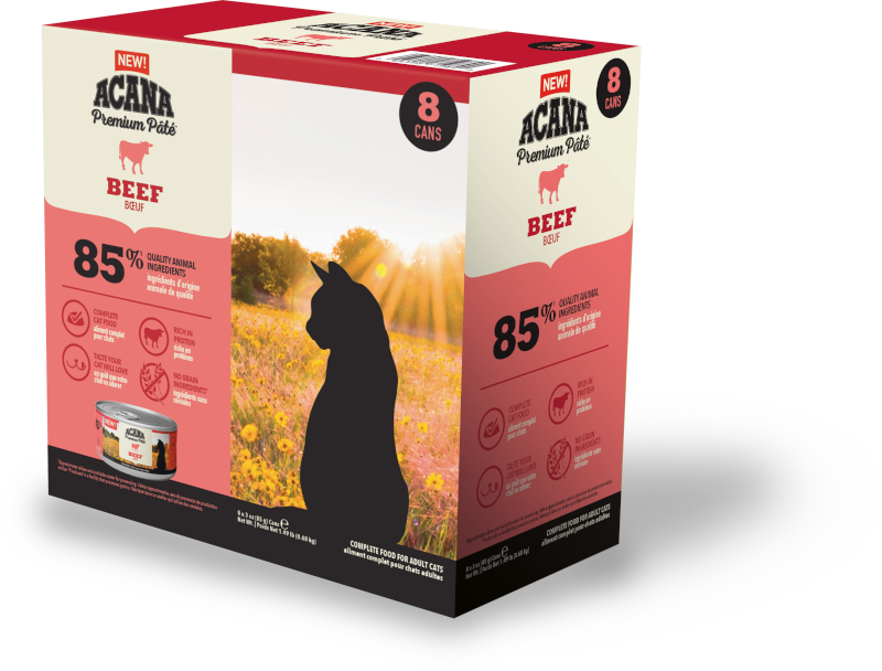 Acana - Cat Premium Paté Oksekjøtt 85 g x 8-pakning - Katt - Helse og pels - Kosttilskudd - Våtfôr - Dyrekassen.no