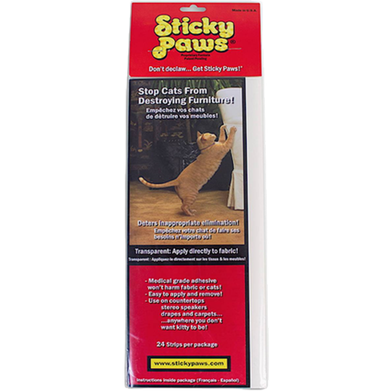 Sticky Paws - Sticky Paws Strips 24 stk - antiklorestrips for katter - Katt - Dyrekassen.no