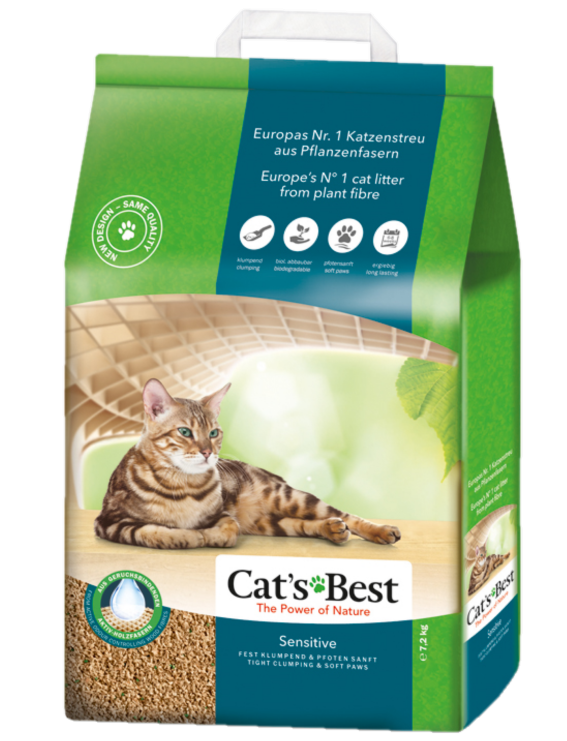 Cat's Best - Sensitive 20 L/7,2 kg Klumpedannende - Katt - Helse og pels - Hygiene - Kattesand - Dyrekassen.no