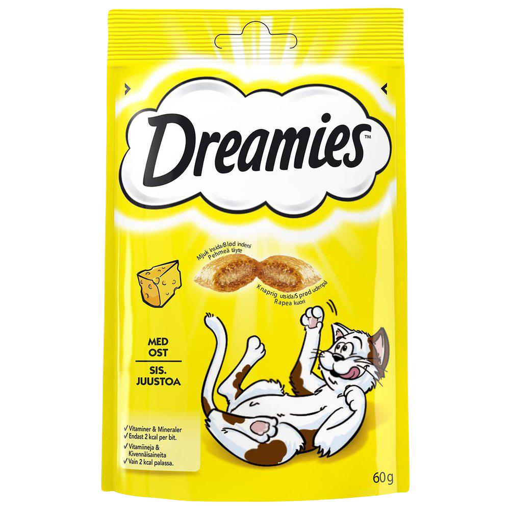 Dreamies - Kattegodbiter Ost 60 g - Katt - Helse og pels - Hygiene - Godbiter - Dyrekassen.no