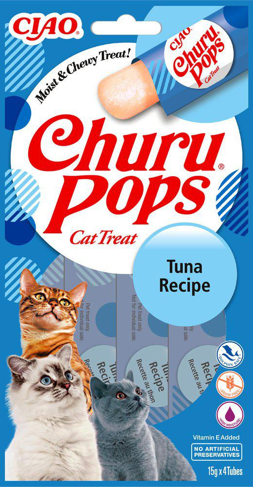 Churu - Cat Pops Tuna, 4-pakning - Katt - Helse og pels - Hygiene - Godbiter - Dyrekassen.no