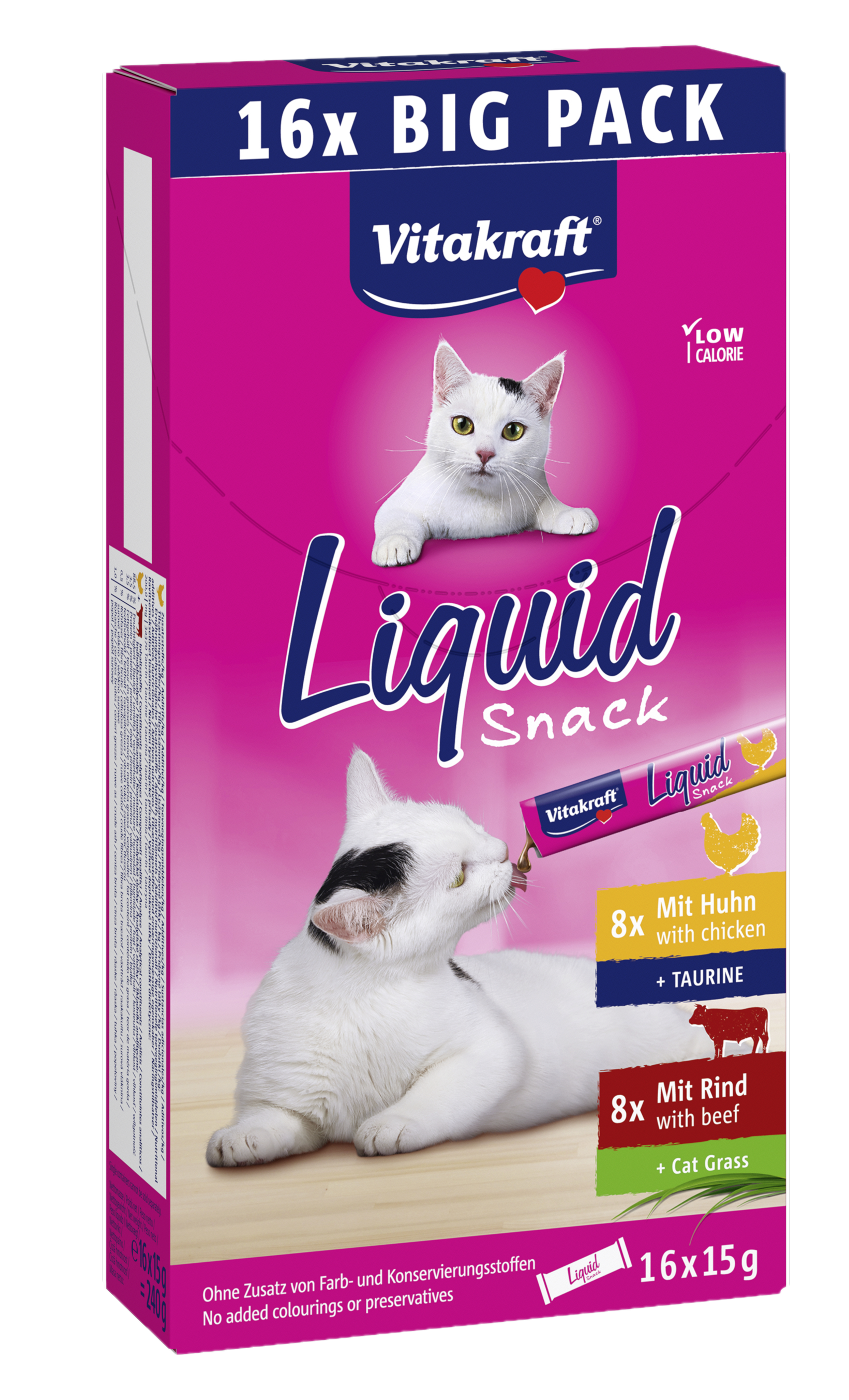 Vitakraft - Liquid Snack Multipack 16x15 g - Katt - Helse og pels - Hygiene - Godbiter - Dyrekassen.no