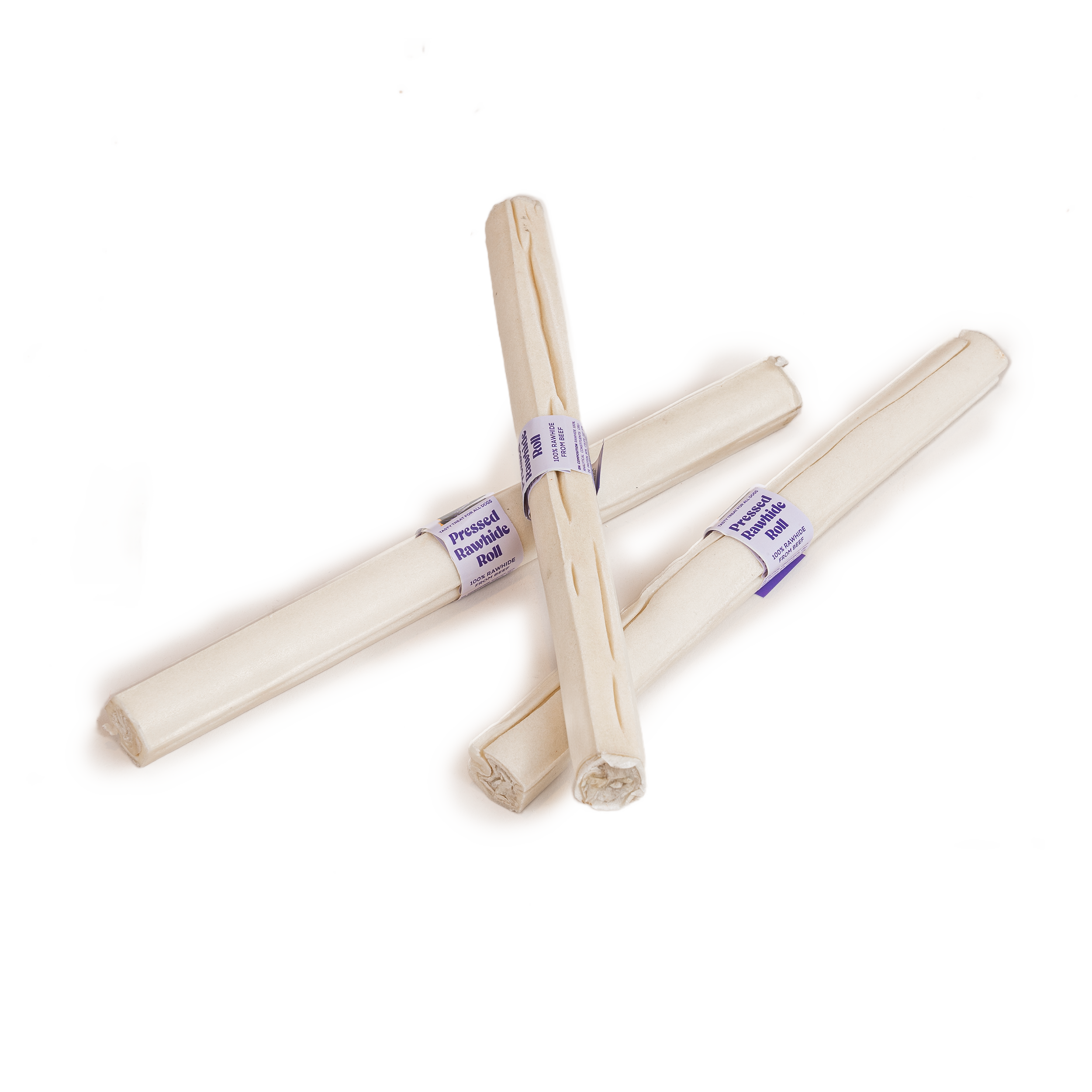 Presset råhud tyggerull 25 cm