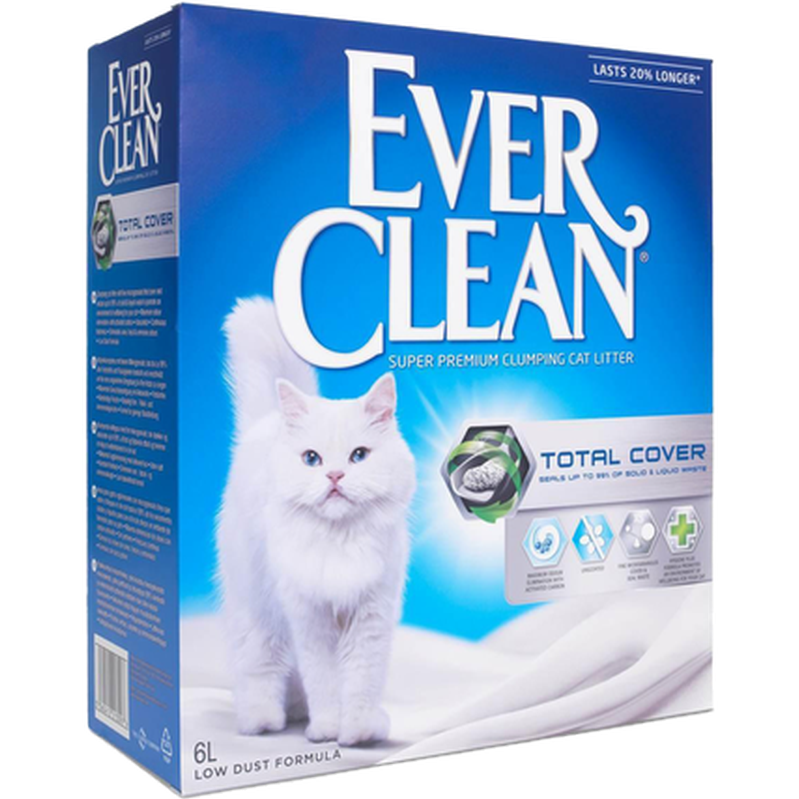 Ever Clean - Total Cover - Kattesand 6 L - Katt - Helse og pels - Hygiene - Drikkefontener - Dyrekassen.no