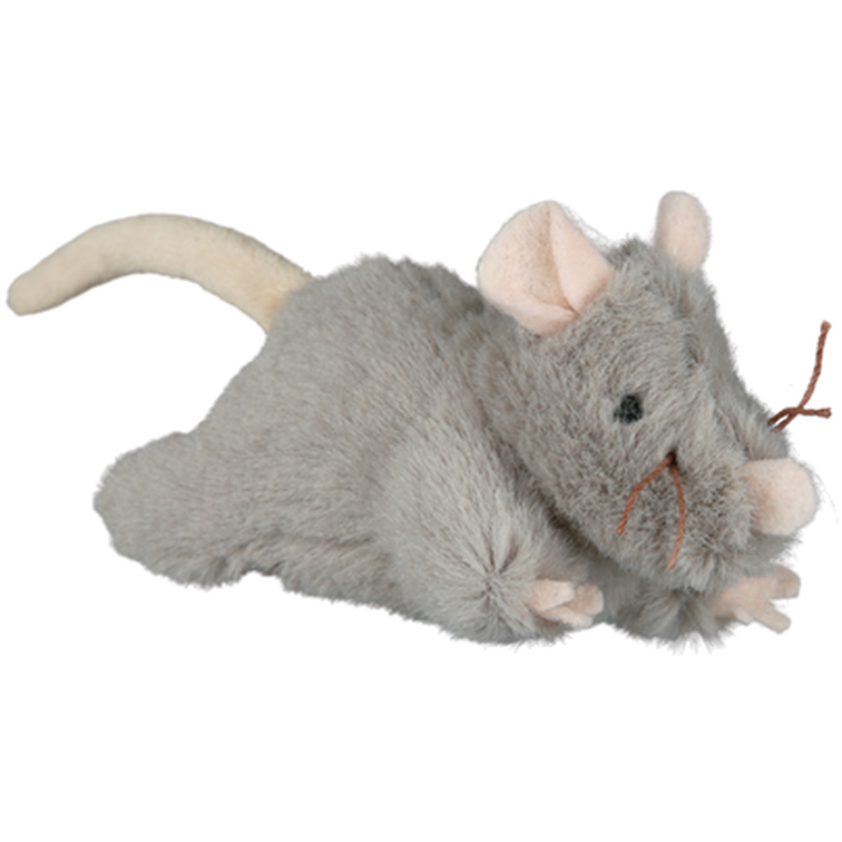 Trixie - Plysjmus med lyd Grå 15 cm - Katt - Helse og pels - Hygiene - Katteleker - Dyrekassen.no