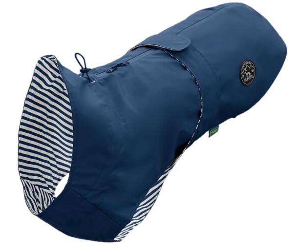 Regnfrakk Milford Blue 65 cm - Med glidelås i nakken