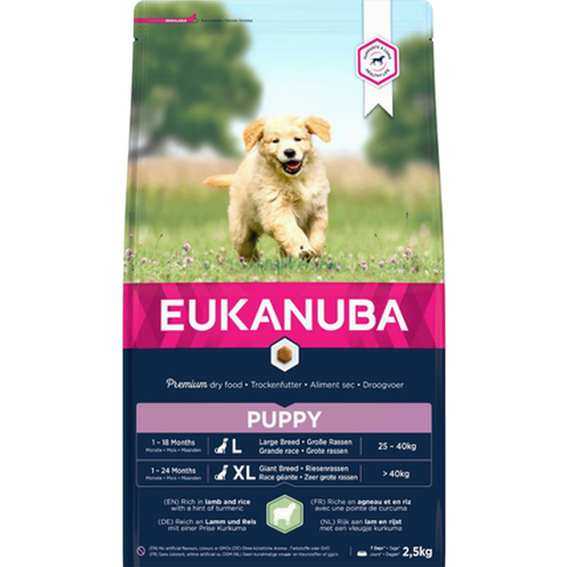 Eukanuba - Dog Puppy & Junior Large Lam og ris 12 kg - Hund - Hundefôr - Dyrekassen.no