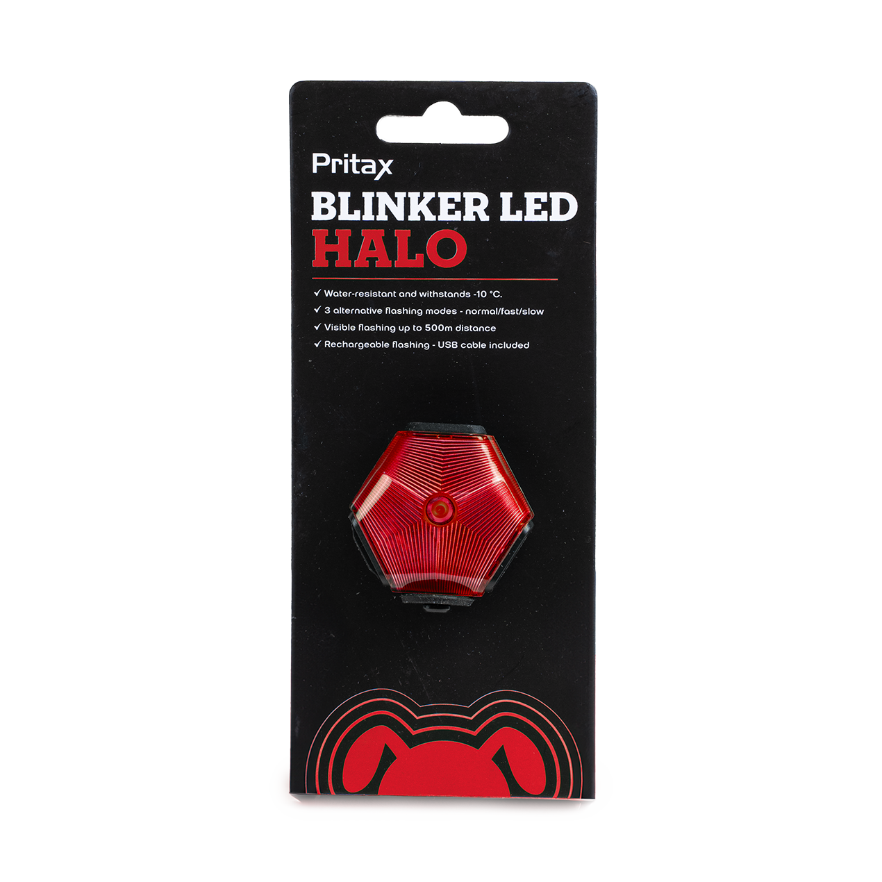 Blinkende LED-halo, 5 cm, rød