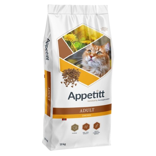 APPETITT - Cat Adult Chicken 10 kg - Katt - Helse og pels - Kosttilskudd - Tørrfôr - Dyrekassen.no