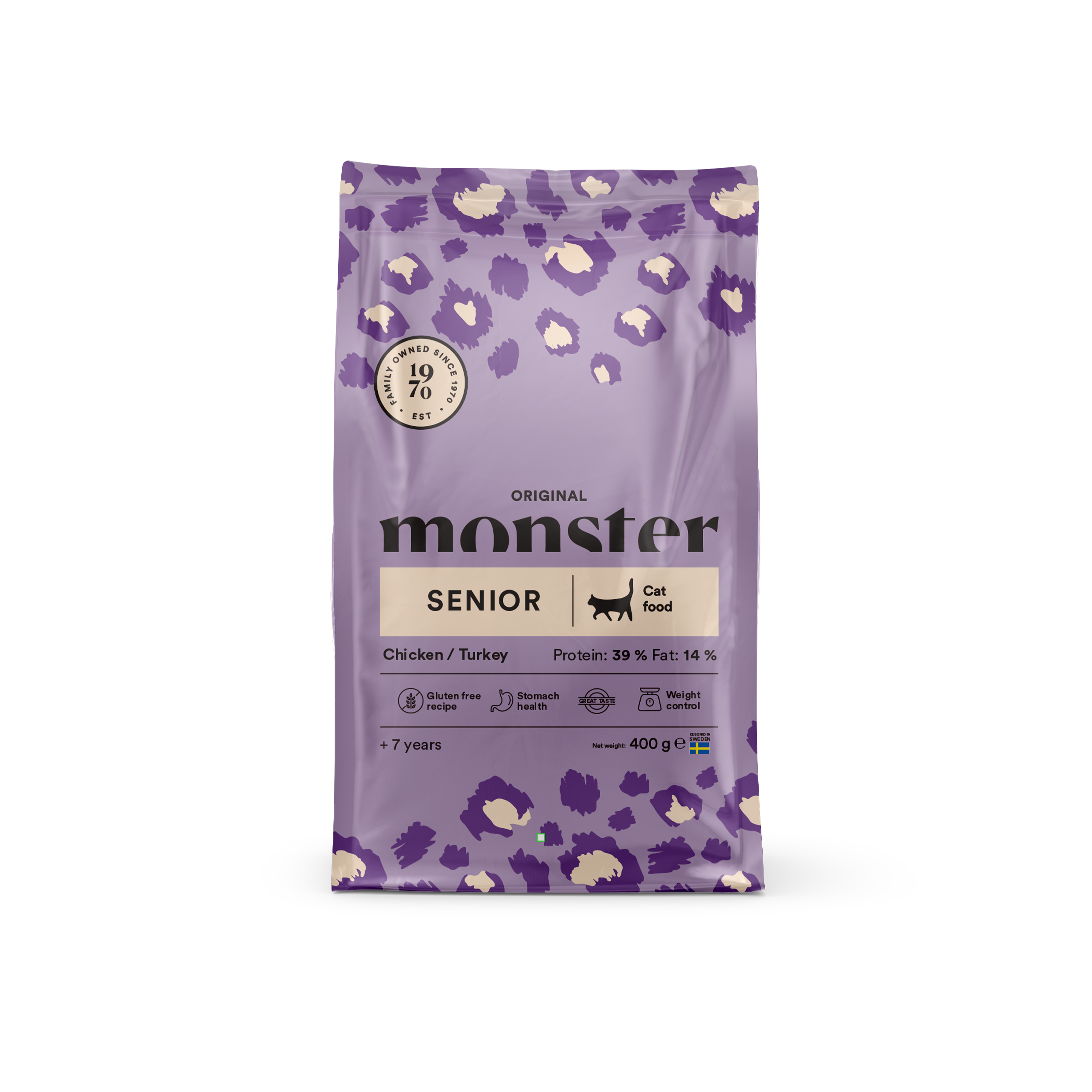 Monster Pet Food Cat Original Senior kylling/kalkun