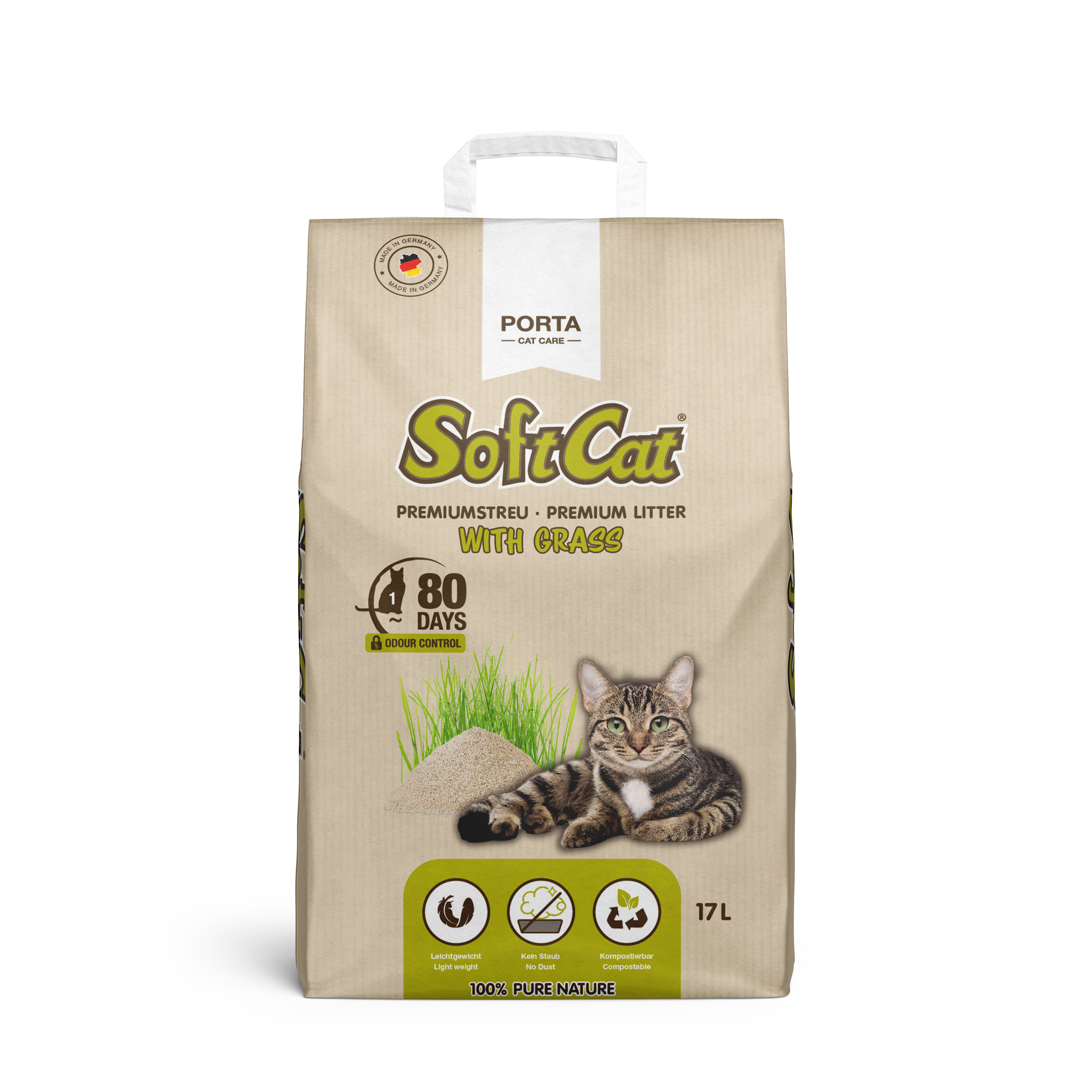 SoftCat - Soft Cat Natural & Light 17L - Katt - Helse og pels - Hygiene - Kattesand - Dyrekassen.no