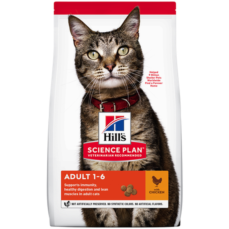 Hills Science Plan - Hills SP Feline Adult Chicken 3kg - Katt - Helse og pels - Kosttilskudd - Tørrfôr - Dyrekassen.no